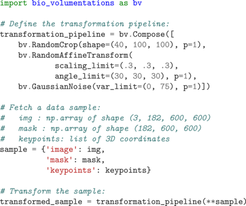 Bio-Volumentations code example